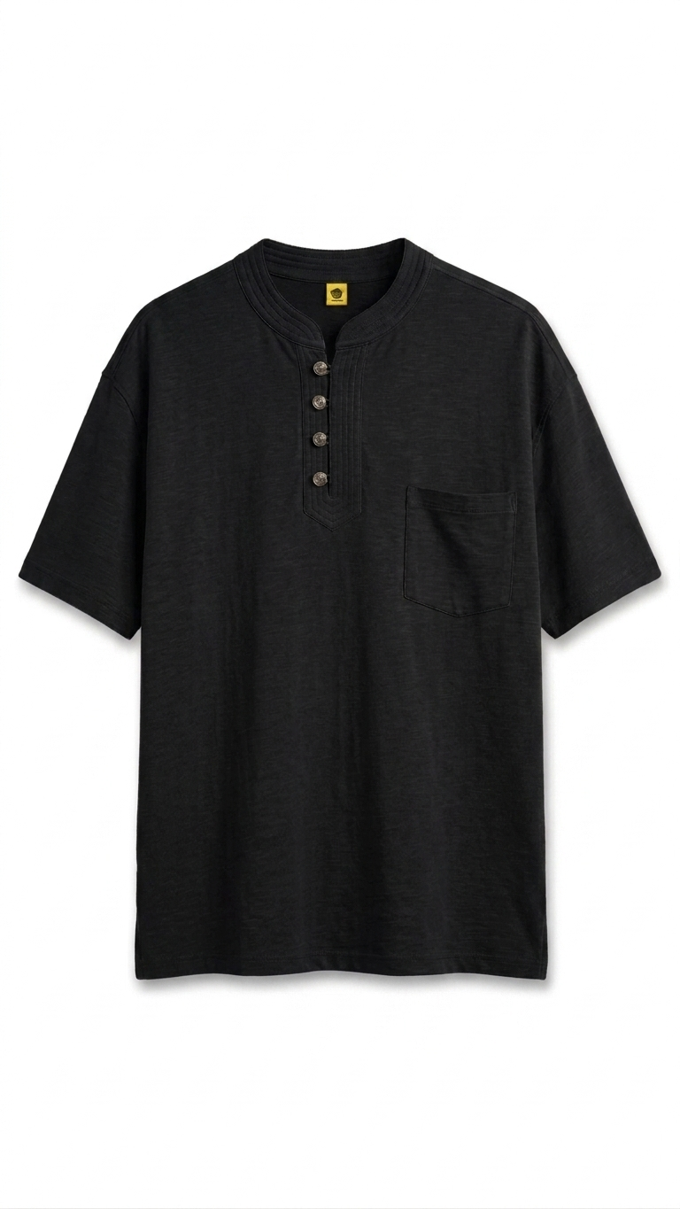 Button Short Sleeve T-Shirt