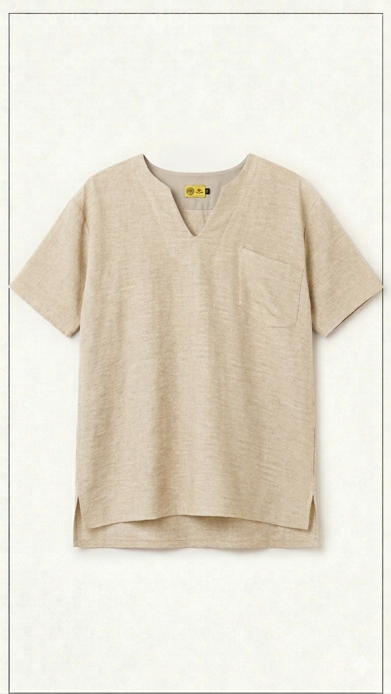 V Neck Linen T-shirt