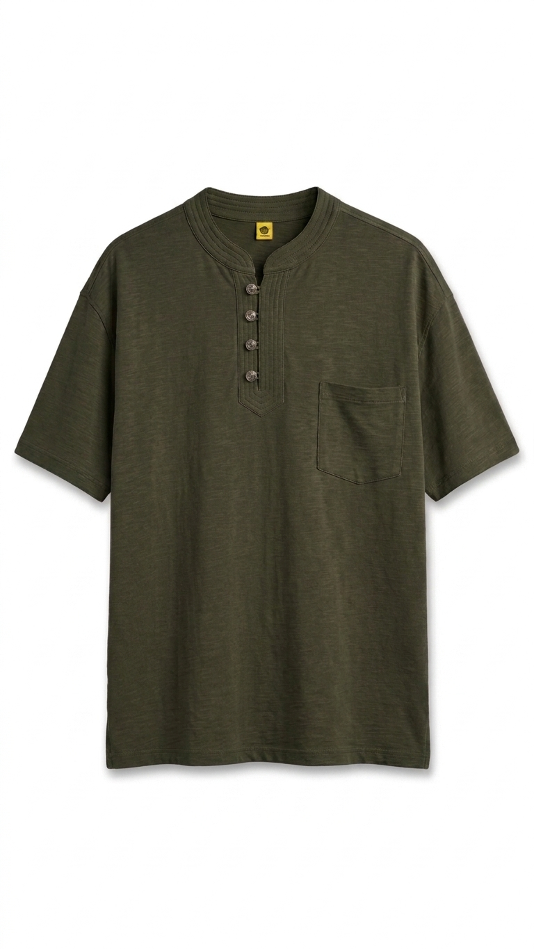 Button Short Sleeve T-Shirt