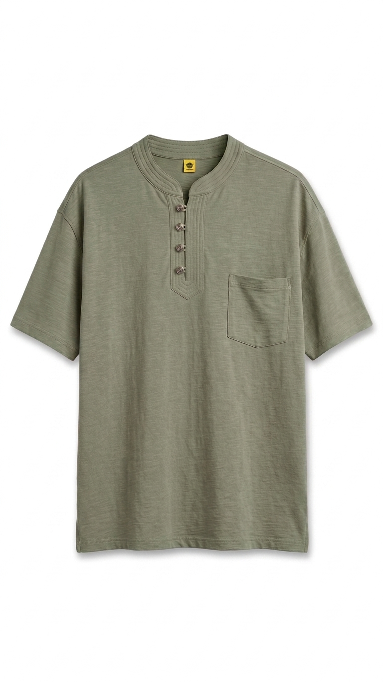 Button Short Sleeve T-Shirt