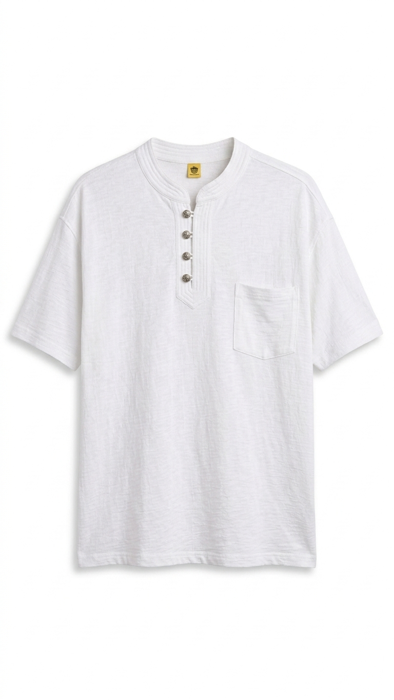 Button Short Sleeve T-Shirt