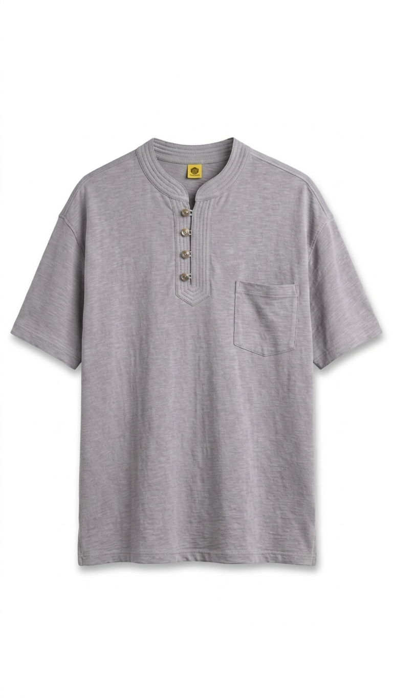 Button Short Sleeve T-Shirt