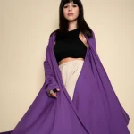 Long Purple Cardigan