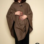 Brown HighEnd Fabric Poncho