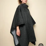 High Neck Poncho Velvet