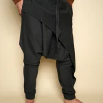 Grey Single Ply Cotton Harem Pants