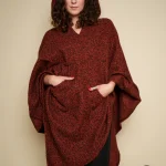 Bordeaux Pure Cotton Poncho