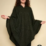 Olive V Poncho Cotton
