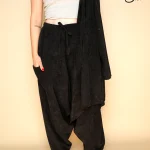 Velvet Hooded Black V. Cardigan