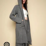 Grey Linen M.wns V. Cardigan
