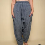 Linen M.wns Blue Harem Pants