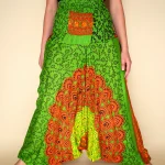 Green Cotton Printed Harem Pants